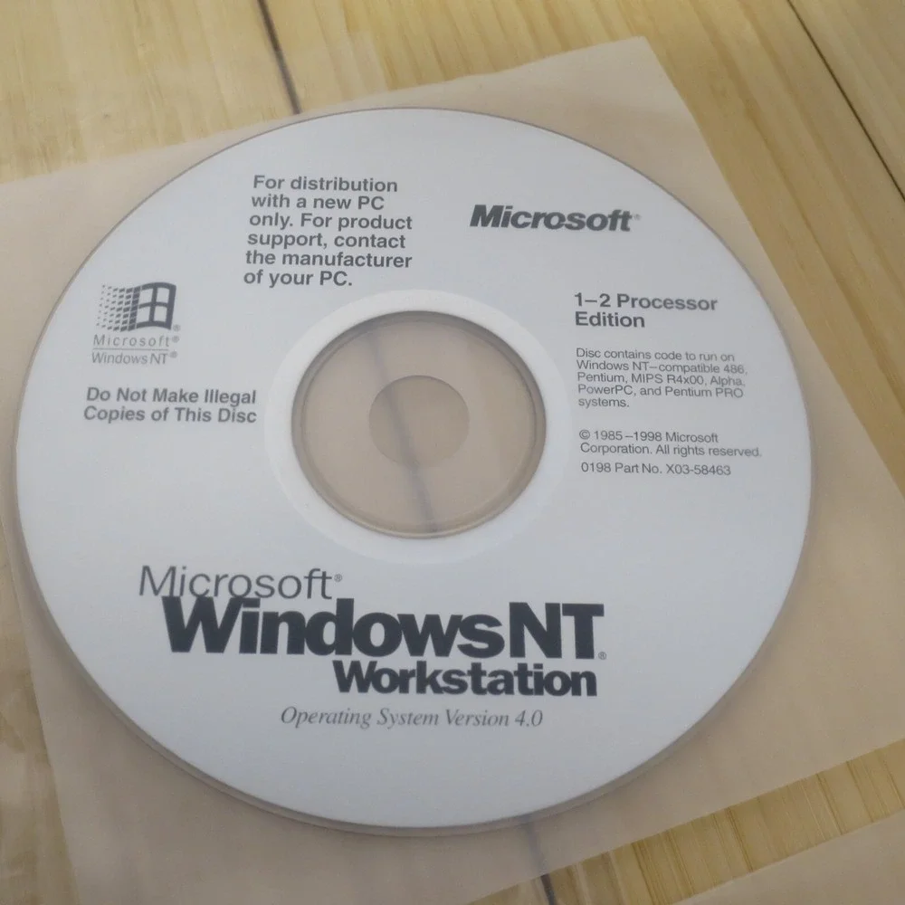 Microsoft Windows‎ NT Workstation 4.0 SP4 CD-ROM, 3.5 Floppies, Manual & COA 02